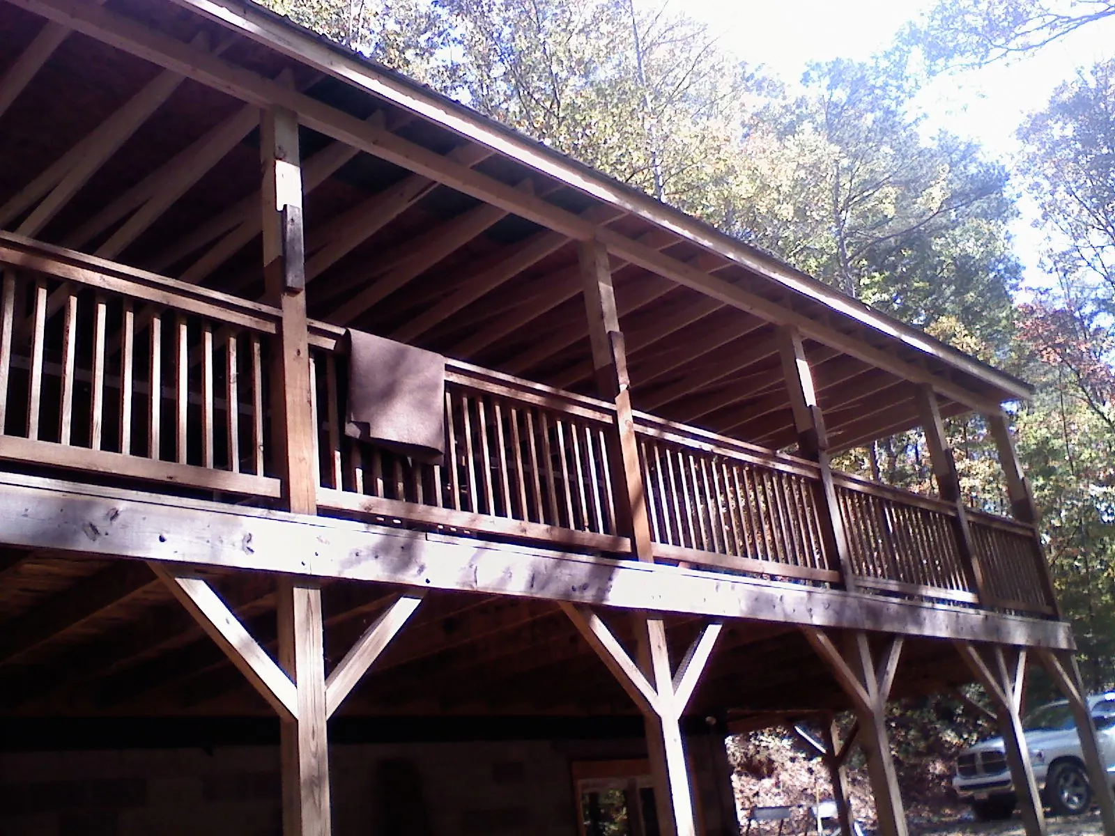 Timber framing under a new elevated porch and deck — Roof Leak Repair in Whaleyville by Roofing Brothers
